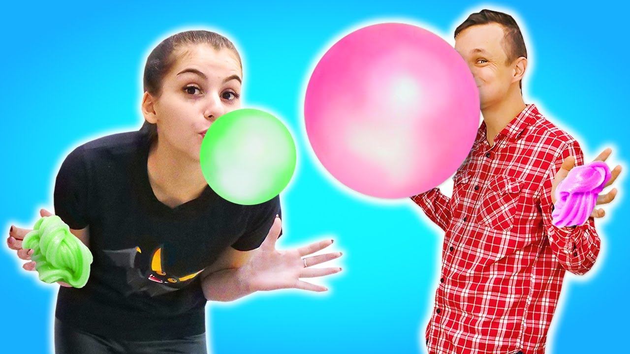 Видео приколы в шоу Вики и Феди – Смешные Челленджи со Слаймом и Жвачкой! – Весёлые игры онлайн смотреть онлайн