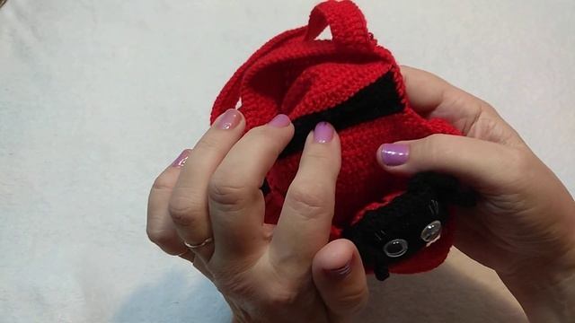 ?Сумочка "Божья коровка" для Настеньки ➡️ Вязание крючком. Вязание детям ❤️ смотреть онлайн