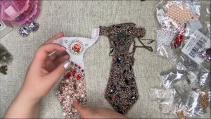 Галстук из бисера. Своими руками.