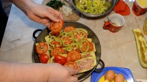 Кабачки фаршированные мясным фаршем, запеченные в духовке. Домашний рецепт!