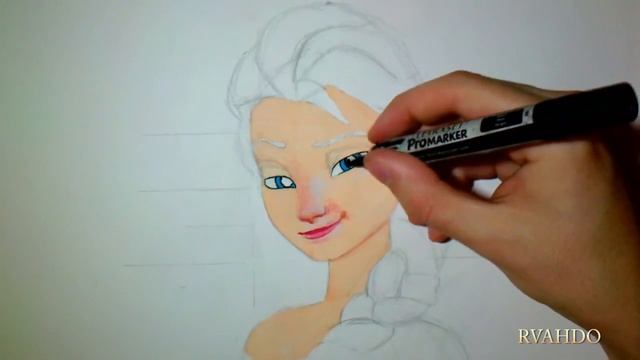 Як намалювати Эльзу | How to draw Elsa from Frozen смотреть онлайн