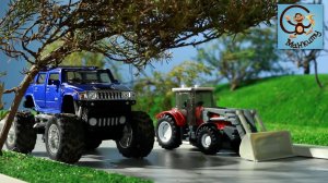 Мультик про Машинки. Синий трактор, Полицейская машина и Грузовичок. Манкиту