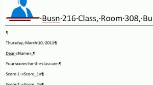 Office 2010 Class #49: Word Letter Mail Merge w Excel Data (Number Format Problem & Field Code Fix)