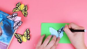 ОРИГАМИ БАБОЧКА ИЗ БУМАГИ / ORIGAMI Butterfly bookmark / КАК СДЕЛАТЬ БАБОЧКУ СВОИМИ РУКАМИ