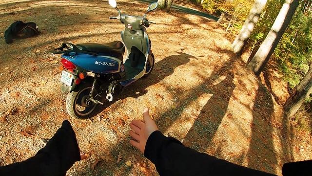 DOING 75 ON A STRAIGHT PIPED 150CC Chinese Scooter on NH mountain roads!!