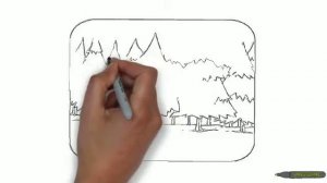 Рисованное видео. Как нарисовать лес