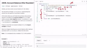 Leetcode | 2806. Account Balance After Rounded Purchase | Easy | Java Solution