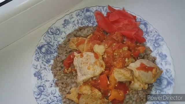 Жареное мясо с овощами гречка имбирь