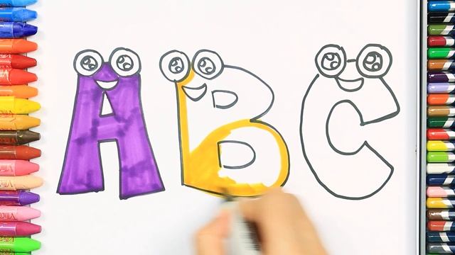 Как нарисовать буквы | Раскраски детей HD | Рисование и окраска | Рисование для детей смотреть онлайн