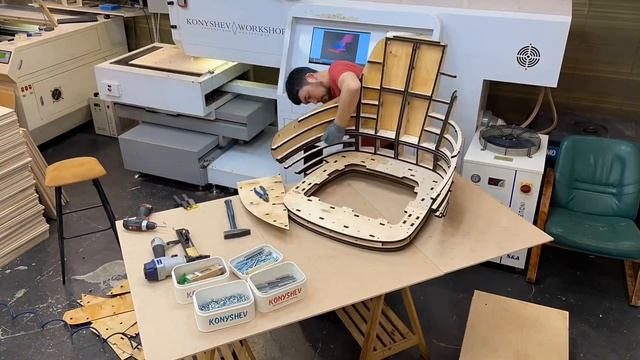 Сборка каркаса, Кресло Gina/Konyshev смотреть онлайн