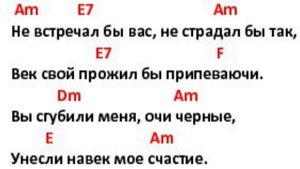 Поём под гитару романс "Очи черные"