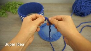 Из пластмассового ведра сделала оригинальную корзинку своими руками