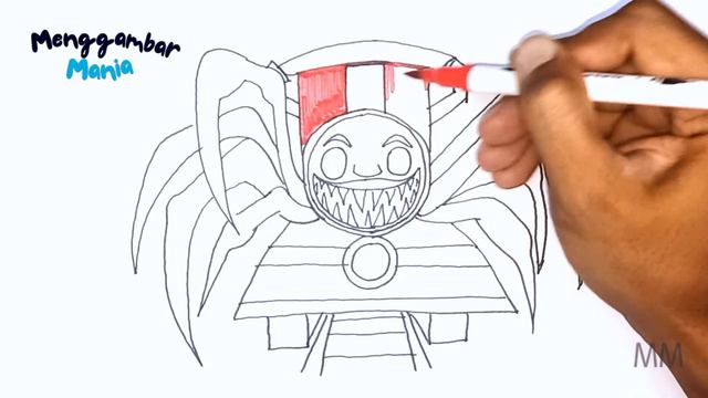 Menggambar Choo-Choo Charles yang Menakutkan | Belajar Menggambar dan Mewarnai