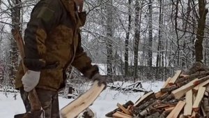 Колка дров по деревенски! Как правильно колоть дрова?