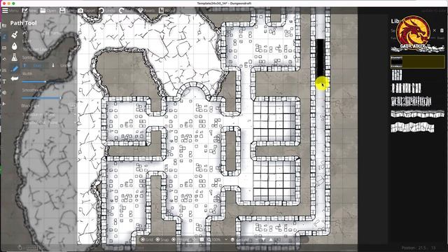 EP.05 Dungeon Map Timelapse Greyscale Printer-Friendly Dungeondraft
