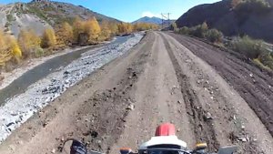 Колыма, Еду в Магадан. Тенькинская Трасса, после Усть-Омчуга в сторону Магадана. Размытый участок.