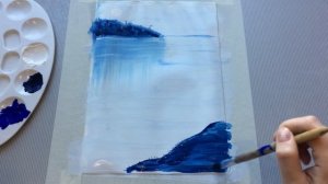 Рисуем ватными палочками дерево цвета индиго с детьми от 5 лет| Blue tree painting. For children 5r