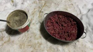 Ужин для щенков САО/алабай.Утро, вечер: рубец,обрезь/говядина.Днём молочный рацион на козьем молоке