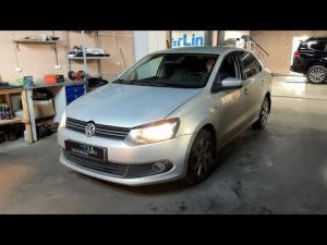 Volkswagen Polo, 2013 года - установили bi-led модули Aozoom A13 и сделали полировку