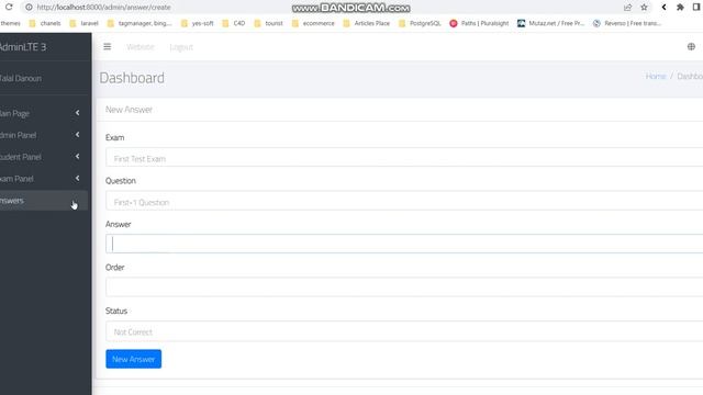 Laravel Quiz Application