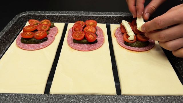 Genau so mache ich Blätterteig! Das Ergebnis wird Sie überraschen! Blätterteig Snack in 5 Minuten! смотреть онлайн