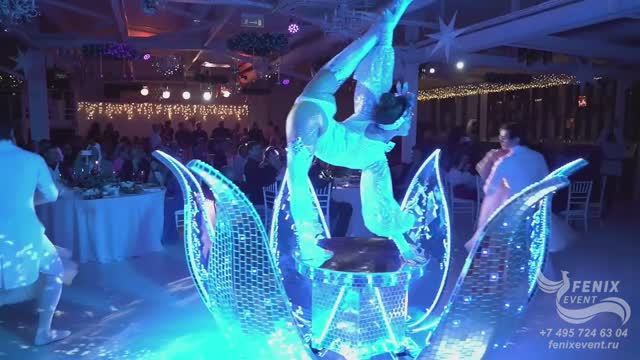 Заказать шоу девушка в зеркальном цветке на праздник в Москве - оригинальное шоу на свадьбу и юбилей