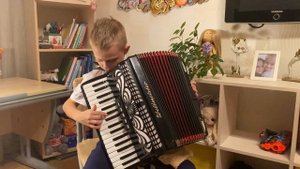 Голубой вагон на аккордеоне