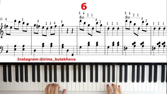 КРАСИВЫЙ ЭТЮД НА ПИАНИНО № 46 op 139 Черни ETUDE 46 op 139 Czerny Tutorial Упражнение Ноты Ubungsst смотреть онлайн