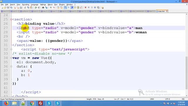 Radio buttons in VueJS Example | Radio buttons with VueJS | vue 2 v model array