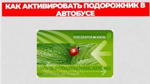 КАК АКТИВИРОВАТЬ ПОДОРОЖНИК В АВТОБУСЕ