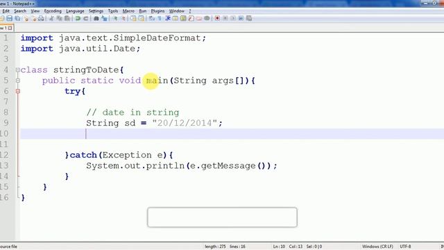 string to date conversion in Java & Android Example смотреть онлайн