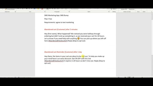 Shopify SMS text message abandoned cart re-marketing tutorial смотреть онлайн
