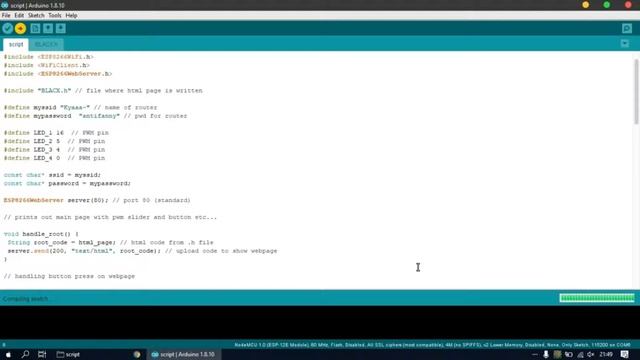 Embedded WebSocket  Control Brightness LED with ESP8266