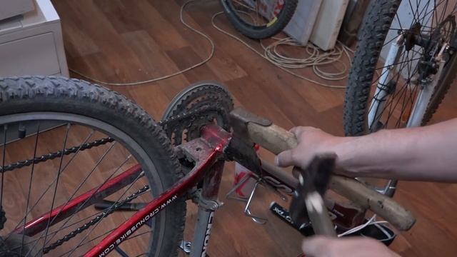 Замена каретки и шатунов на велике