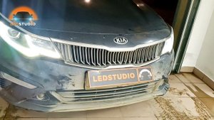 KIA Optima галоген фары замена на лэд оптику