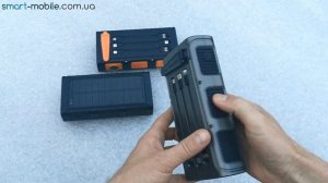 Повербанк с ручным генератором 30000мАч (powerbank с зарядкой от солнца и генератором)