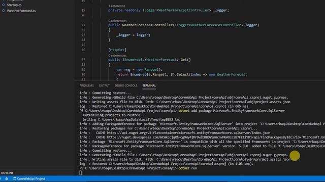 Create ASP.NET Core WebApi in Visual Studio Code