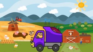 Загадки про овощи для детей ?Грузовик на ферме ? Учим названия овощей Стихи про овощи для малышей