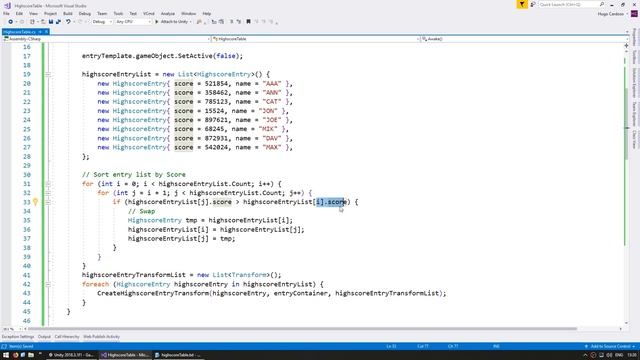 High Score Table with Saving and Loading (Unity Tutorial for Beginners)