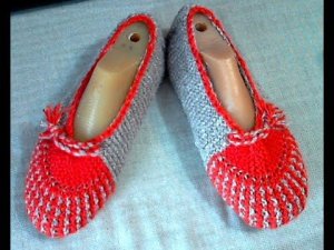 Следки двумя спицами без шва. Простой способ.