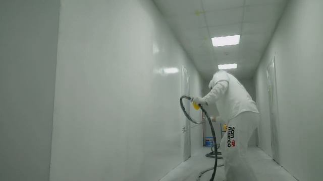 Безвоздушная покраска перекрёстным методом.