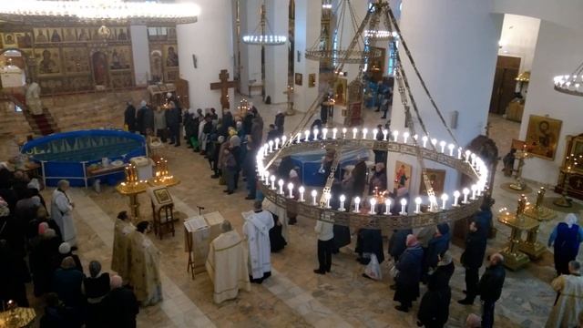 Крещенский Сочельник в Храме прп. Сергия Радонежского в Бибирево 18.01.2020. смотреть онлайн