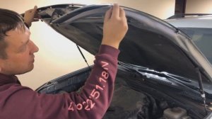 Установка дефлектора капота Toyota Land Cruiser Prado 120