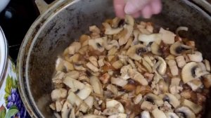 МАКАРОНЫ С КУРИЦЕЙ И ГРИБАМИ