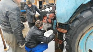 Установка двигателя мтз 80