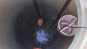 Работа системы при высоком уровне грунтовых вод.