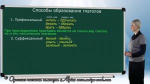 Способы образования глаголов