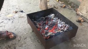 Голени запечённые в фольге в углях