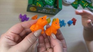 СКВИШИ ДИНОЗАВРИКИ ИЗ КБ. РАСПАКОВКА. СОБИРАЕМ КОЛЛЕКЦИЮ #сквиши #динозаврики #распаковка