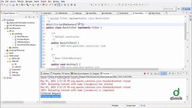 CS203 - JavaEE - Servlet Filter смотреть онлайн